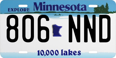 MN license plate 806NND