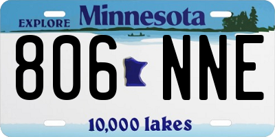 MN license plate 806NNE