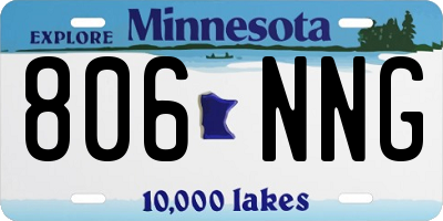 MN license plate 806NNG