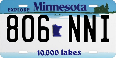 MN license plate 806NNI