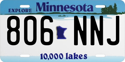 MN license plate 806NNJ