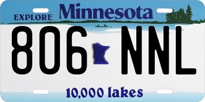 MN license plate 806NNL