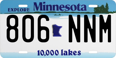 MN license plate 806NNM