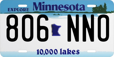 MN license plate 806NNO