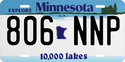MN license plate 806NNP