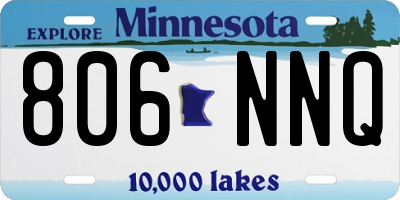 MN license plate 806NNQ