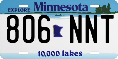 MN license plate 806NNT