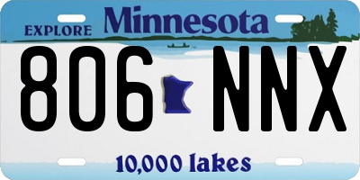 MN license plate 806NNX