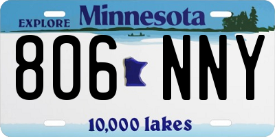 MN license plate 806NNY