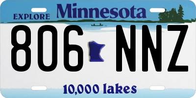 MN license plate 806NNZ