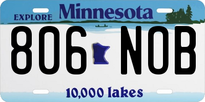 MN license plate 806NOB