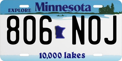 MN license plate 806NOJ