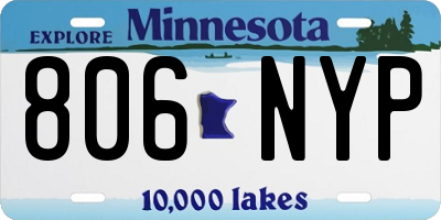 MN license plate 806NYP
