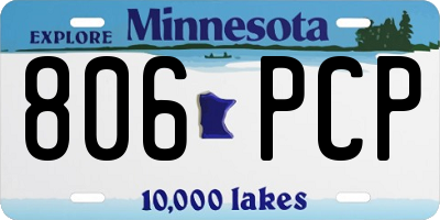 MN license plate 806PCP