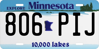 MN license plate 806PIJ