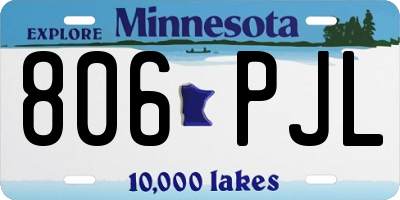 MN license plate 806PJL