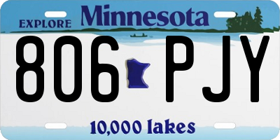 MN license plate 806PJY