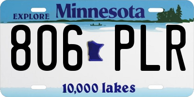 MN license plate 806PLR