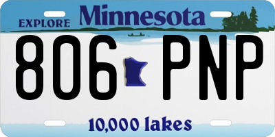 MN license plate 806PNP