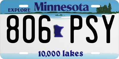 MN license plate 806PSY