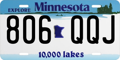 MN license plate 806QQJ