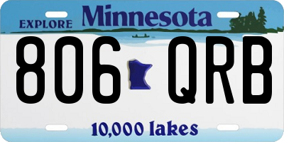 MN license plate 806QRB