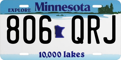 MN license plate 806QRJ