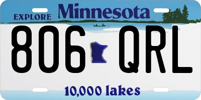 MN license plate 806QRL