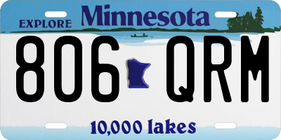 MN license plate 806QRM