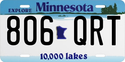 MN license plate 806QRT