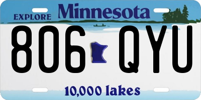 MN license plate 806QYU