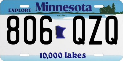 MN license plate 806QZQ