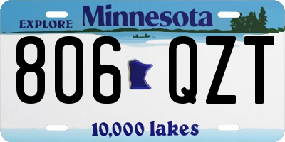 MN license plate 806QZT