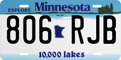 MN license plate 806RJB