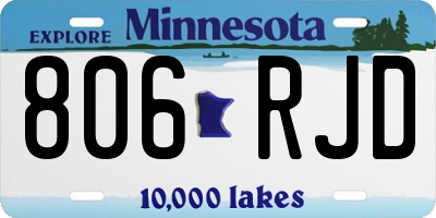 MN license plate 806RJD