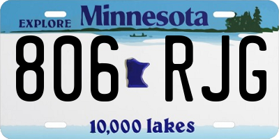 MN license plate 806RJG