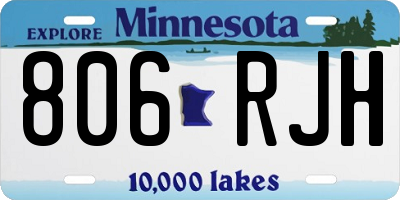 MN license plate 806RJH
