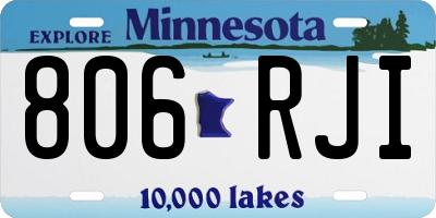 MN license plate 806RJI