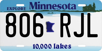 MN license plate 806RJL