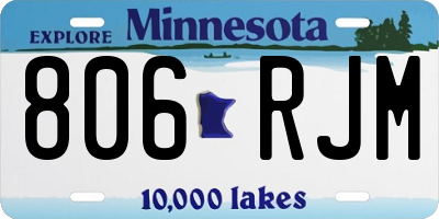 MN license plate 806RJM