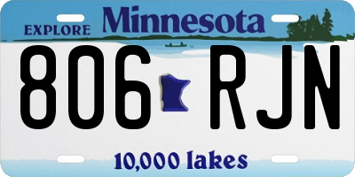 MN license plate 806RJN