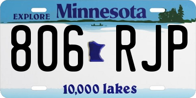 MN license plate 806RJP