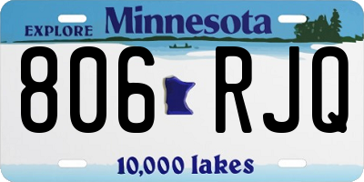 MN license plate 806RJQ