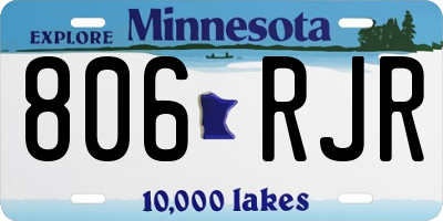 MN license plate 806RJR