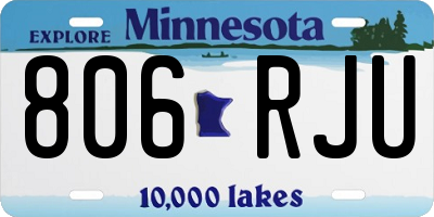 MN license plate 806RJU