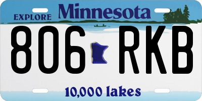 MN license plate 806RKB