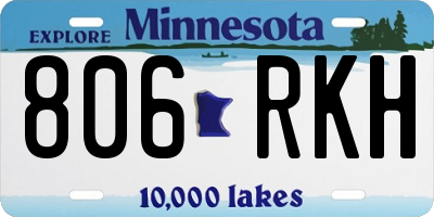 MN license plate 806RKH