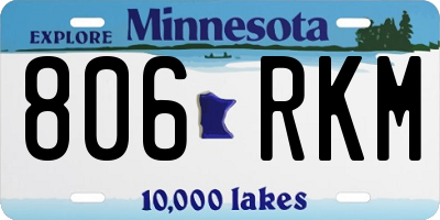 MN license plate 806RKM