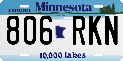 MN license plate 806RKN