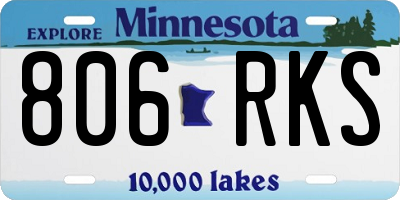 MN license plate 806RKS